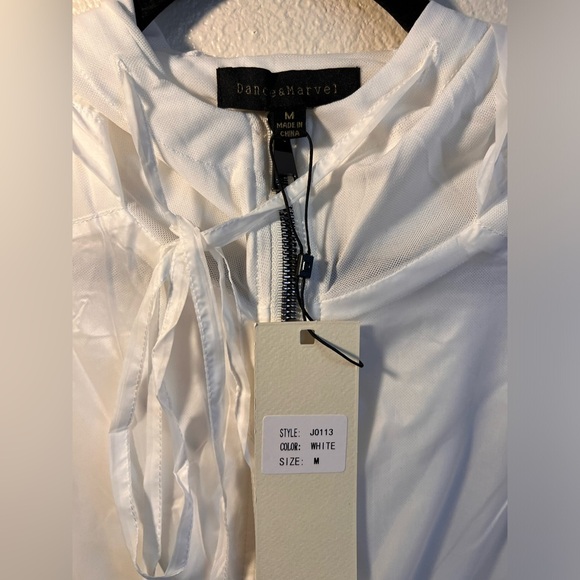 Dance & Marvel Sheer White Hooded Zip-Up Jacket - Size M - Picture 3 of 8